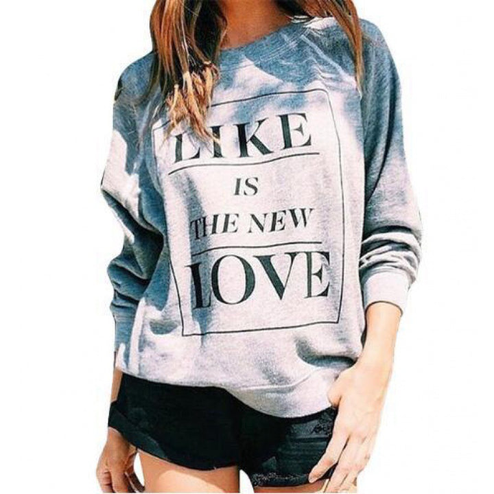 Dame sweatshirt med kreativ text och avslappnad passform Mirla-Eva Jonsson
