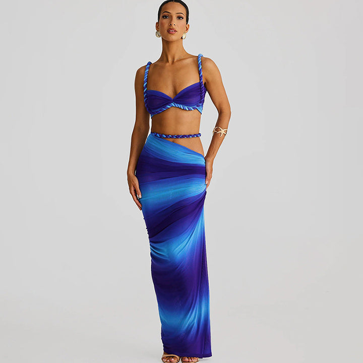Dame top och maxi kjol set Mirla-Eva Jonsson