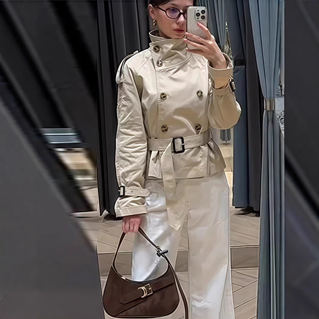 Dame trenchcoat med eleganta detaljer Eva Jonsson-Eva Jonsson