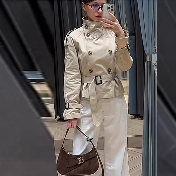 Dame trenchcoat med eleganta detaljer Eva Jonsson-Eva Jonsson