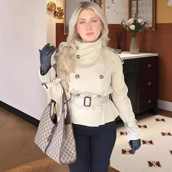 Dame trenchcoat med eleganta detaljer Eva Jonsson-Eva Jonsson