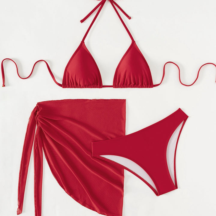 Dame triangel-bikini med blommönster och sidovrivningselement Mirla-Eva Jonsson