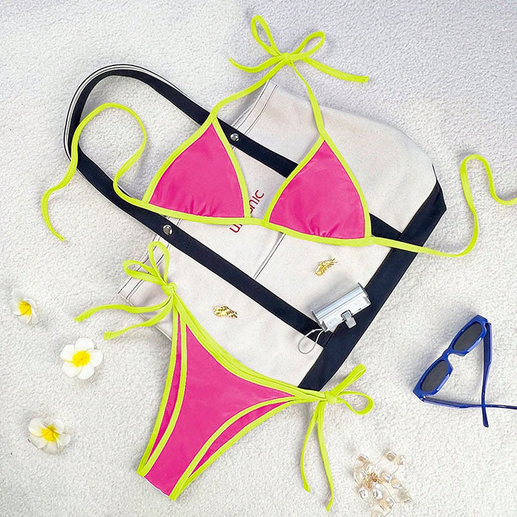 Dame triangel-bikini med justerbara axelremmar och elegant design Mirla-Eva Jonsson