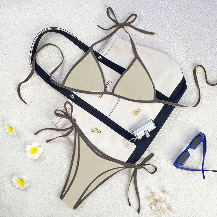 Dame triangel-bikini med justerbara axelremmar och elegant design Mirla-Eva Jonsson