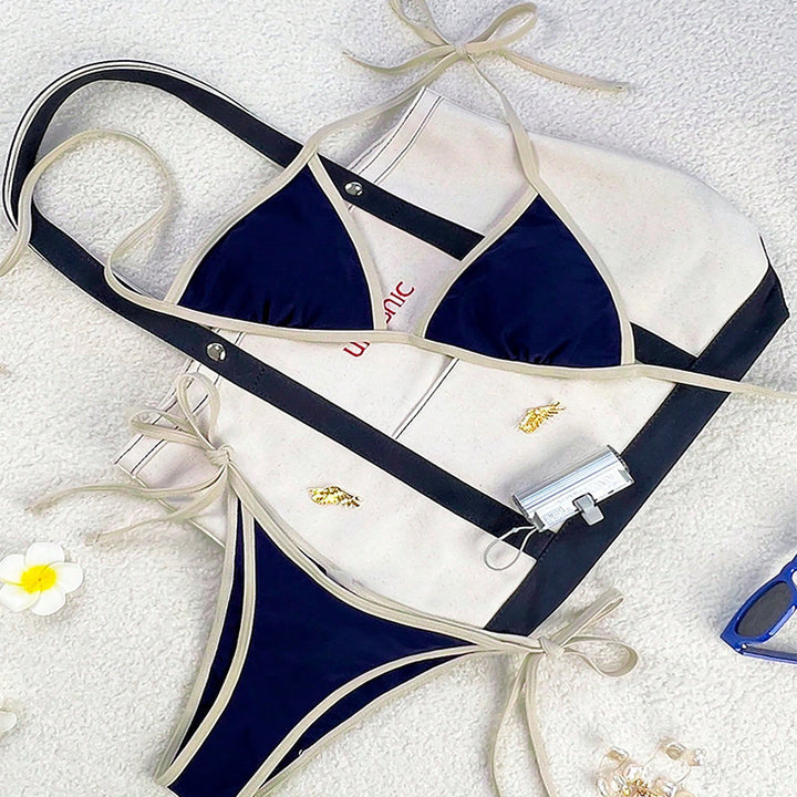 Dame triangel-bikini med justerbara axelremmar och elegant design Mirla-Eva Jonsson