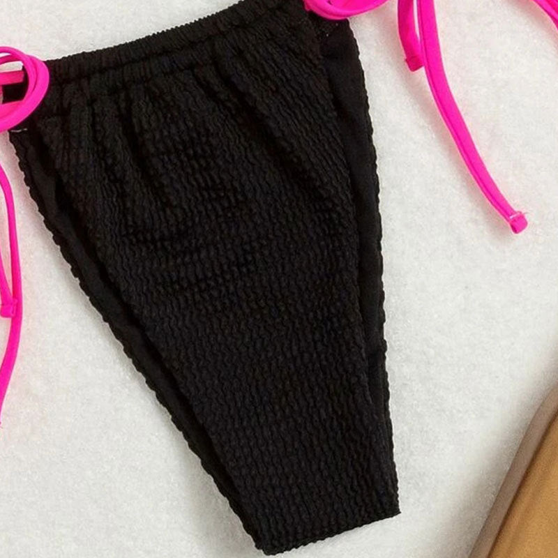Dame triangel bikini med justerbara band och trendig textur Mirla-Eva Jonsson
