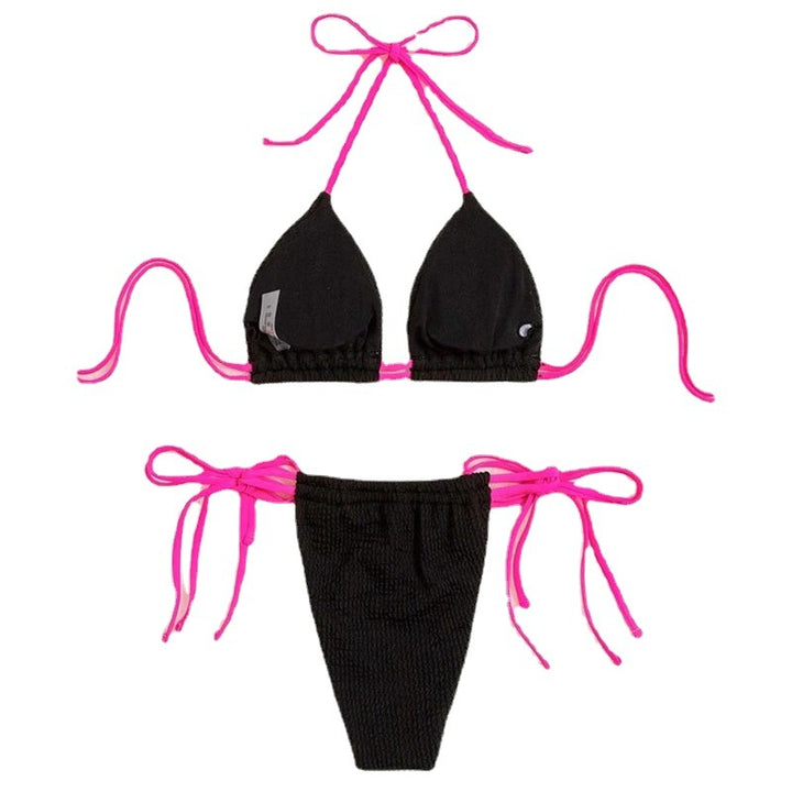 Dame triangel bikini med justerbara band och trendig textur Mirla-Eva Jonsson