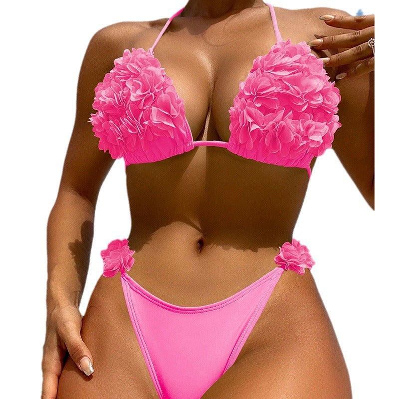 Dame triangel-bikini med lekfullt blommönster Mirla-Eva Jonsson