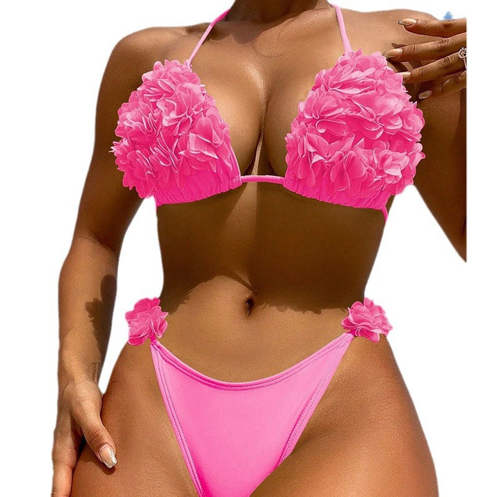 Dame triangel-bikini med lekfullt blommönster Mirla-Eva Jonsson