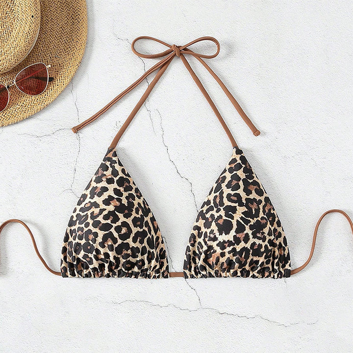 Dame triangel-bikini med modernt leopardmönster Mirla-Eva Jonsson