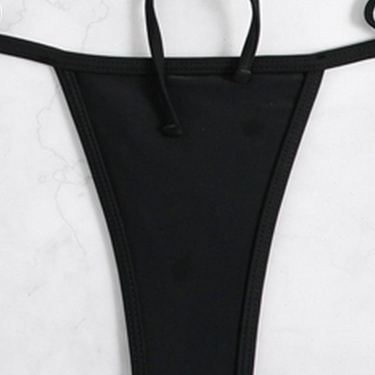 Dame triangel-bikini-set med flätad botten och justerbara axelband Mirla-Eva Jonsson