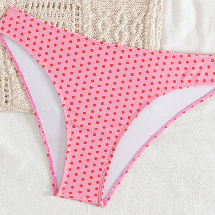 Dame triangeln bikinis med lekfullt prickmönster och justerbara band Mirla-Eva Jonsson