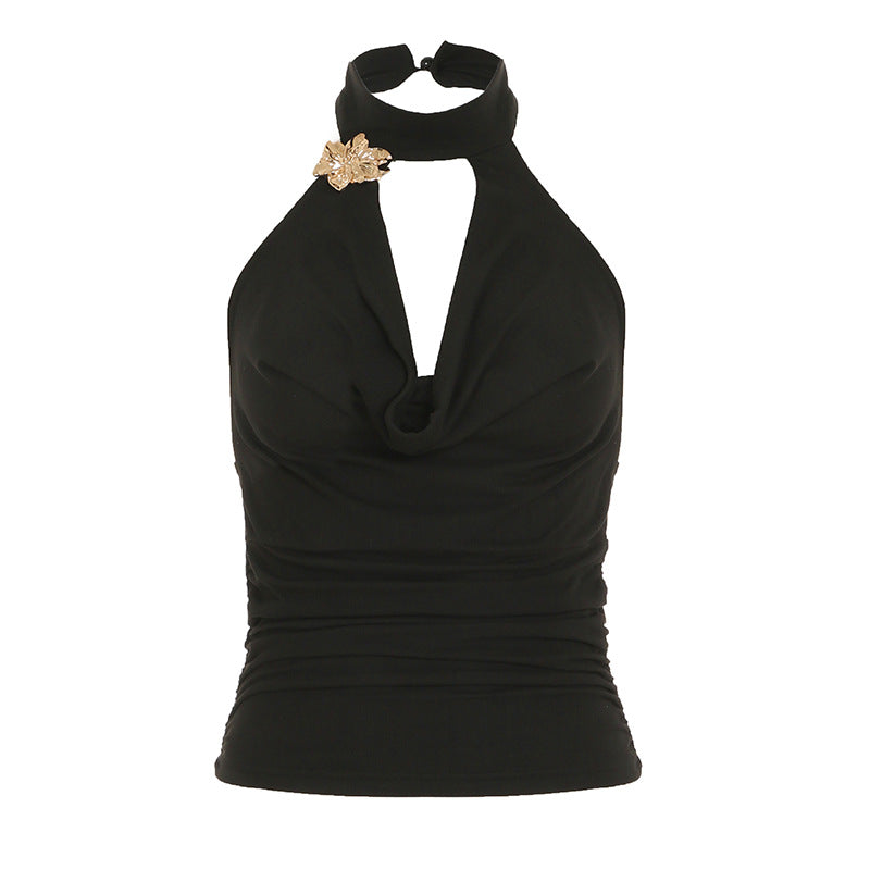 Dame tvådelat set med elegant crop-top och raffinerad maxikjol Mirla-Eva Jonsson