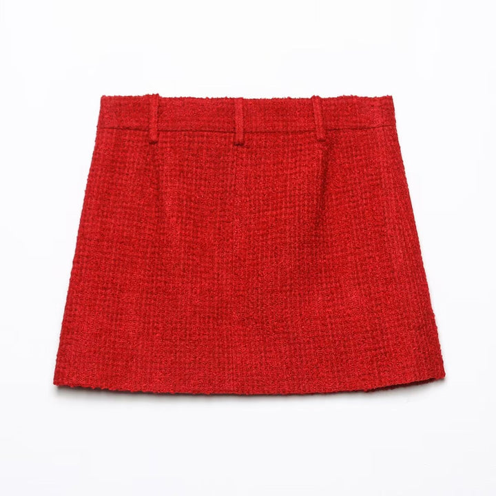 Dame tweed skirt with side slit and elegant structure Mirla-Eva Jonsson