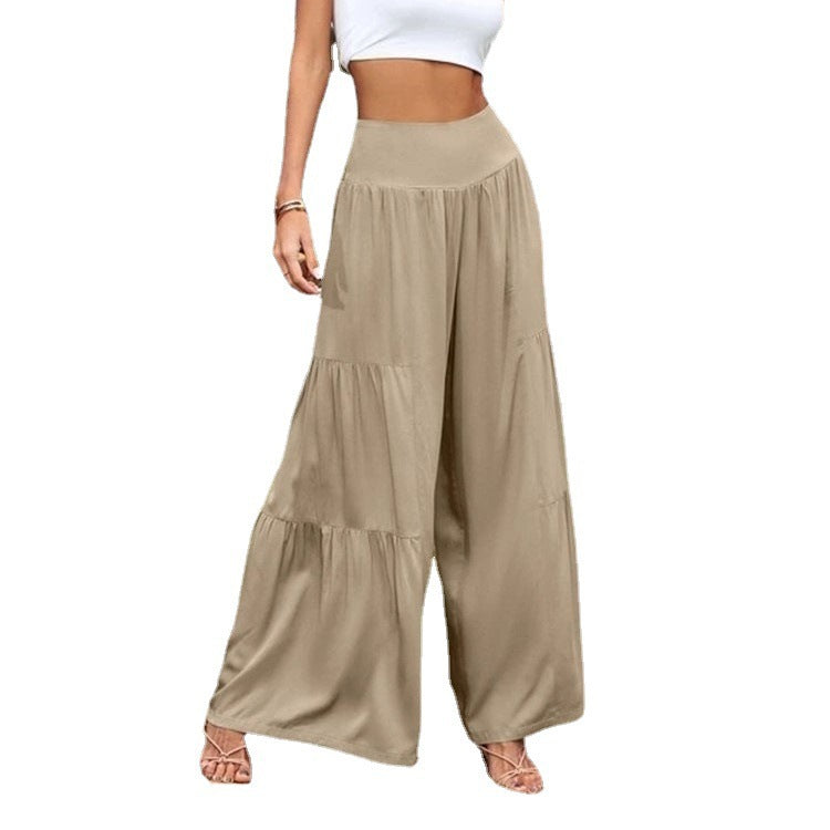 Dame vid culotte-byxor med eleganta volanger och hög midja Mirla-Eva Jonsson