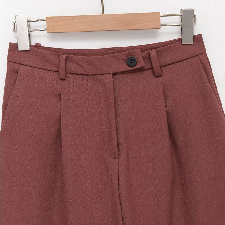 Dame vida hög midja shorts med elegant veckning Mirla-Eva Jonsson