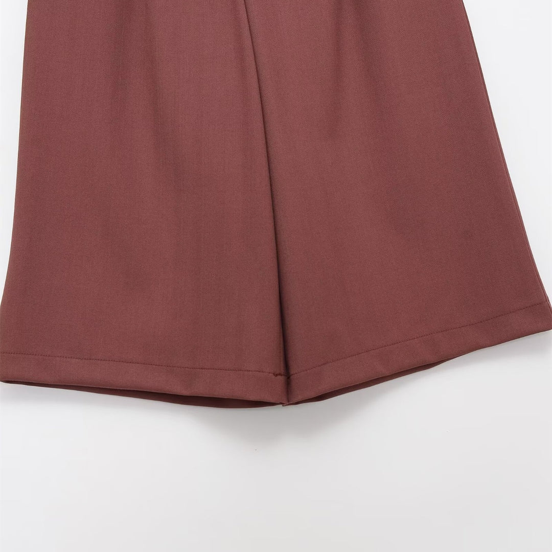 Dame vida hög midja shorts med elegant veckning Mirla-Eva Jonsson
