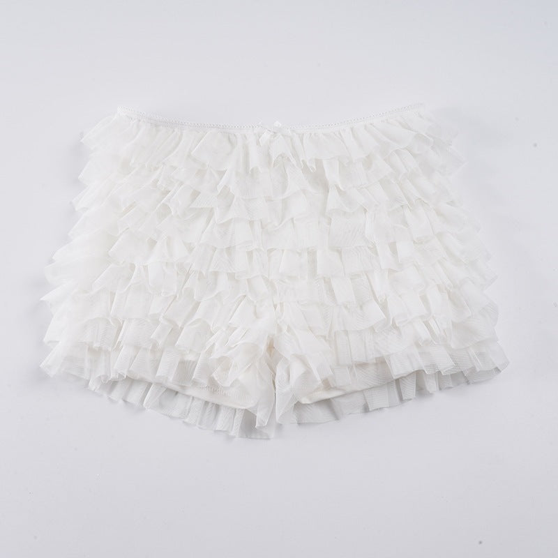 Dame volangshorts med elastisk midja och lekfull design Mirla-Eva Jonsson