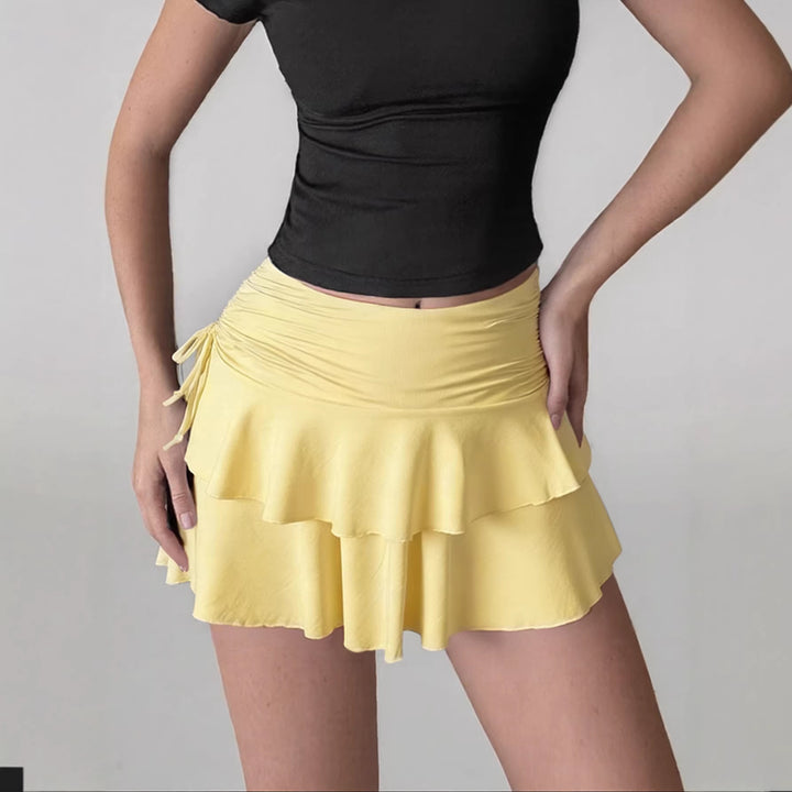 Dame volangshorts med justerbar midja Mirla-Eva Jonsson
