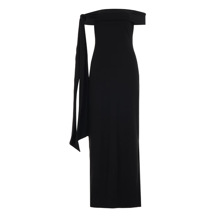Dame wrap dress med en elegant one-shoulder design och trendiga volangdetaljer Mirla-Eva Jonsson