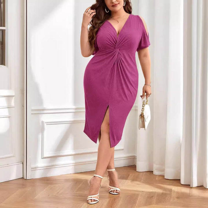 Dame wrap dress med raffinerad V-ringning och trendiga detaljer Mirla-Eva Jonsson