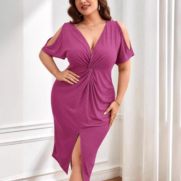 Dame wrap dress med raffinerad V-ringning och trendiga detaljer Mirla-Eva Jonsson
