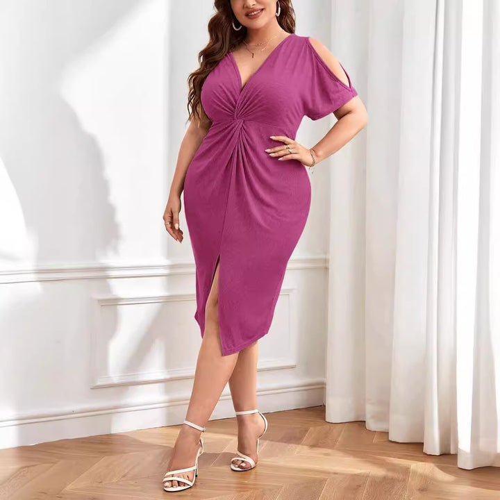 Dame wrap dress med raffinerad V-ringning och trendiga detaljer Mirla-Eva Jonsson
