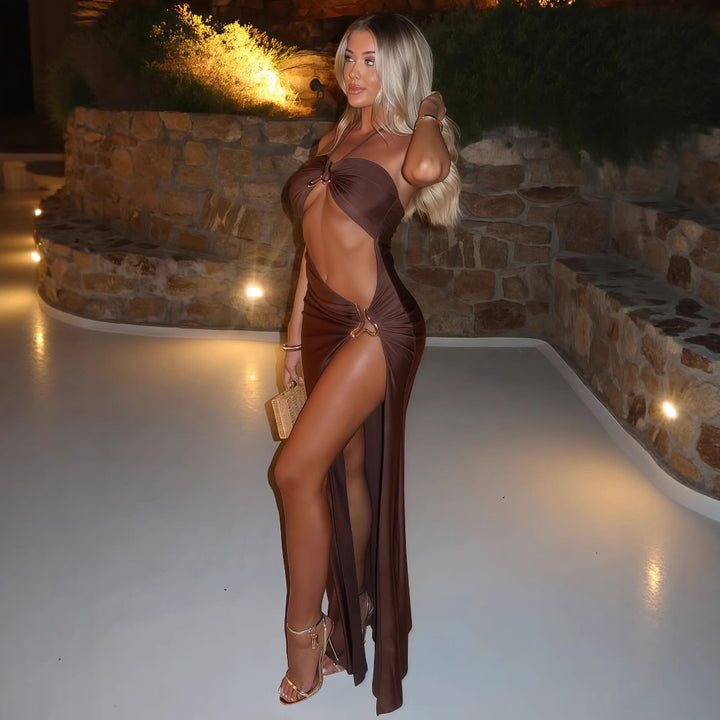 Dame wrap dress with asymmetrical cut and elegant detail Mirla-Eva Jonsson