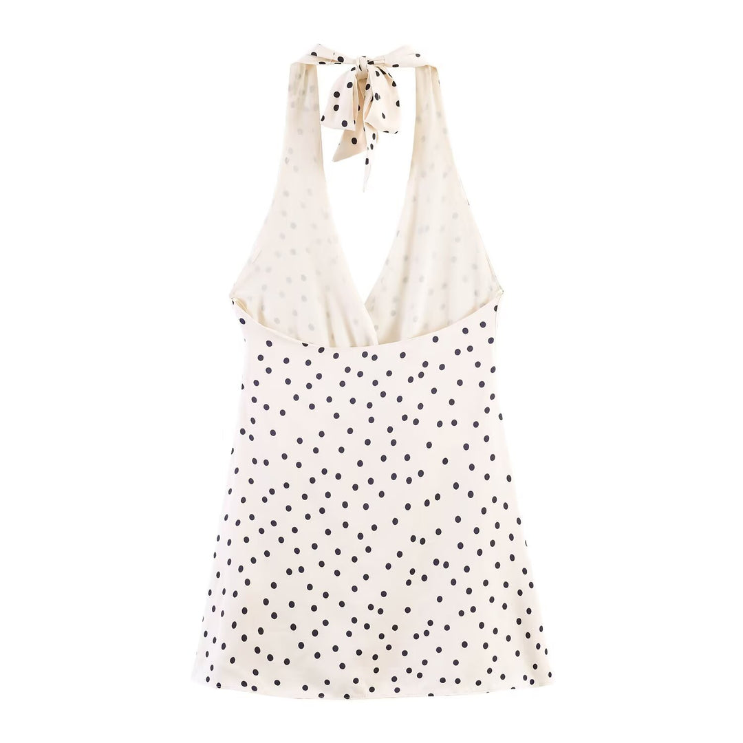 Dame wrap dress with deep V-neck and decorative tie Mirla-Eva Jonsson