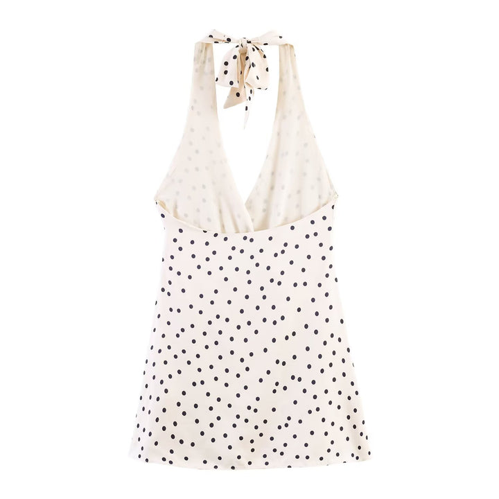Dame wrap dress with deep V-neck and decorative tie Mirla-Eva Jonsson
