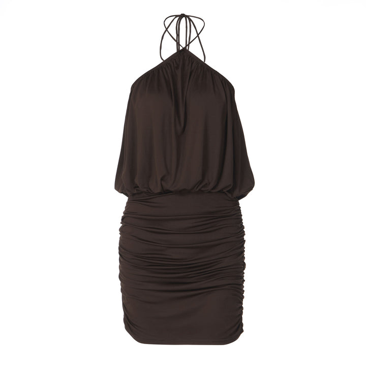 Dame wrap dress with gathered design Mirla-Eva Jonsson