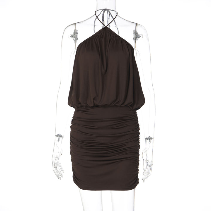 Dame wrap dress with gathered design Mirla-Eva Jonsson