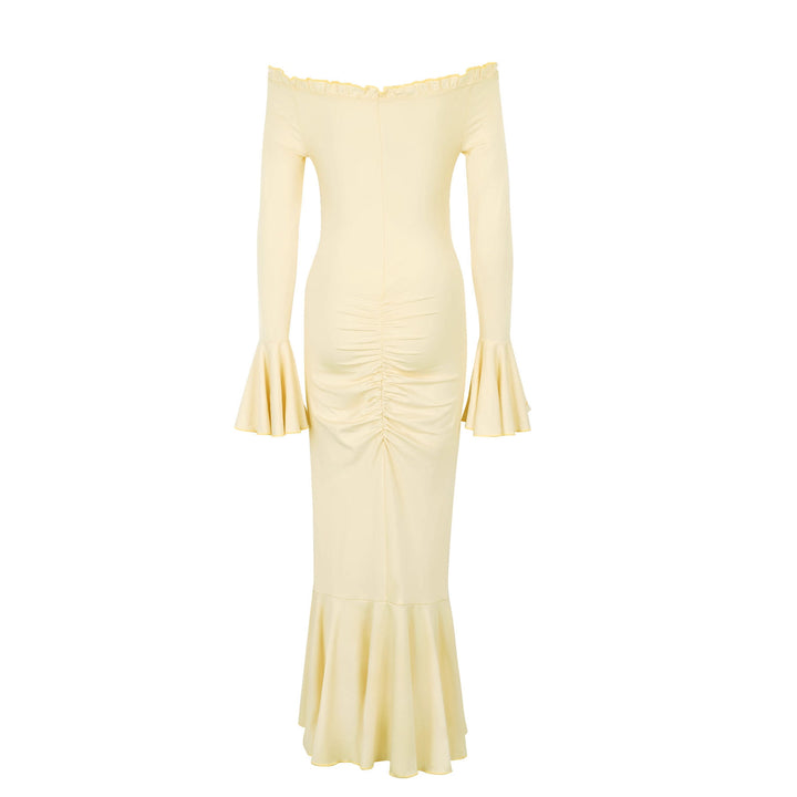 Dame wrap dress with ruffle details and charming sleeves Mirla-Eva Jonsson