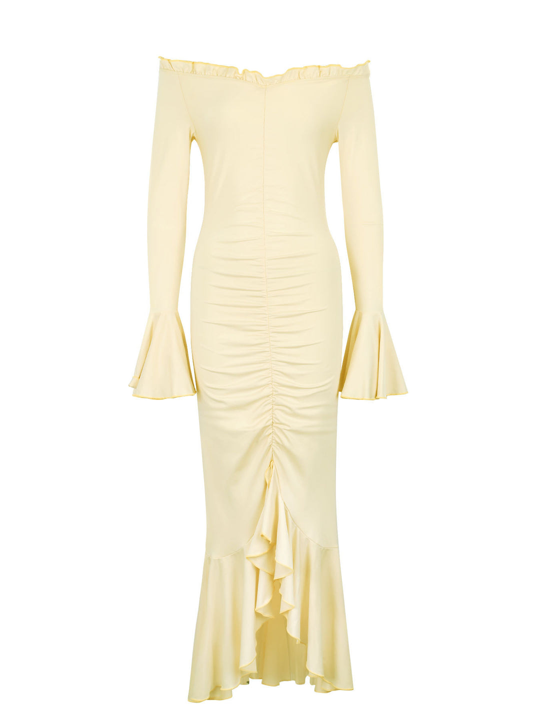 Dame wrap dress with ruffle details and charming sleeves Mirla-Eva Jonsson