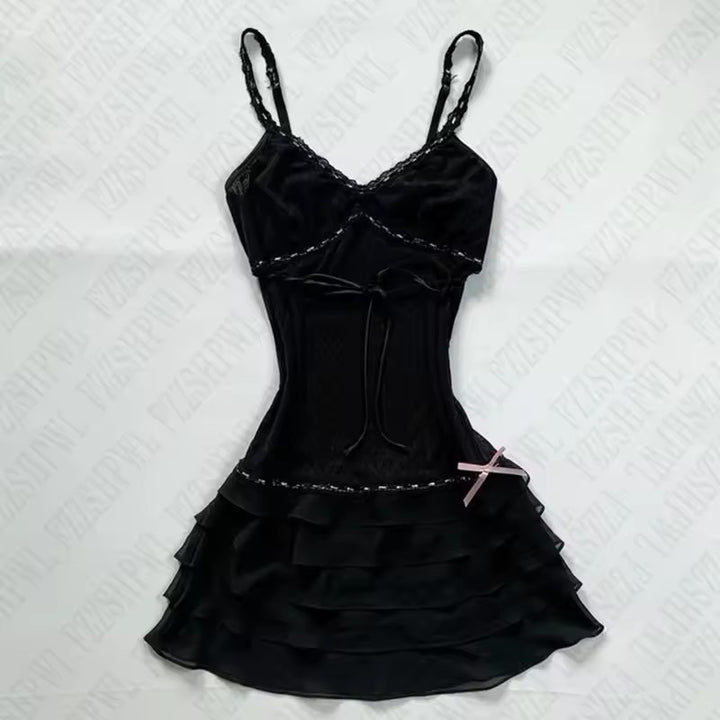 Dame wrap dress with ruffles and check pattern Mirla-Eva Jonsson