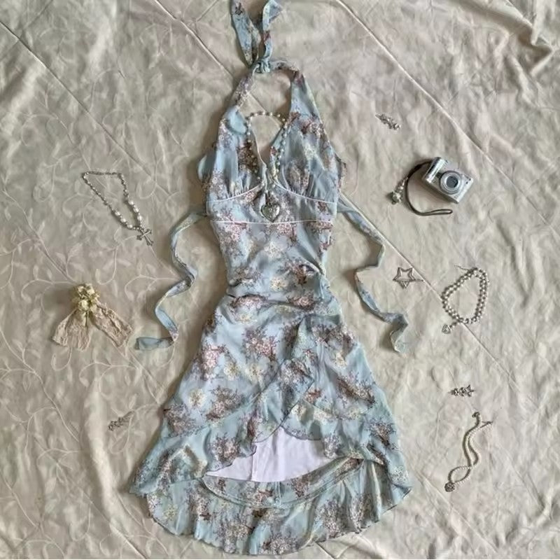 Dame wrap dress with ruffles and check pattern Mirla-Eva Jonsson