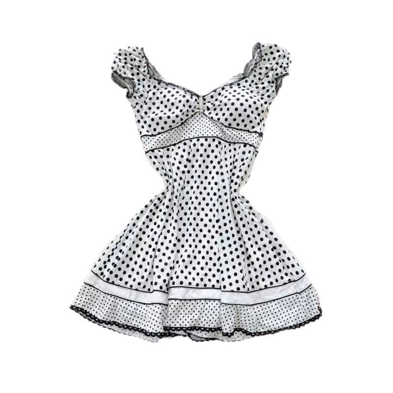 Dame wrap dress with ruffles and check pattern Mirla-Eva Jonsson
