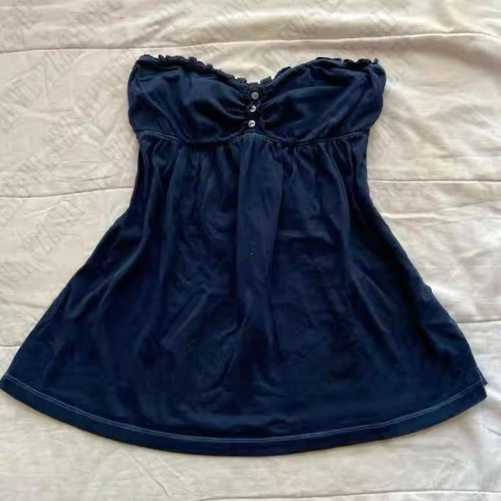 Dame wrap dress with ruffles and check pattern Mirla-Eva Jonsson