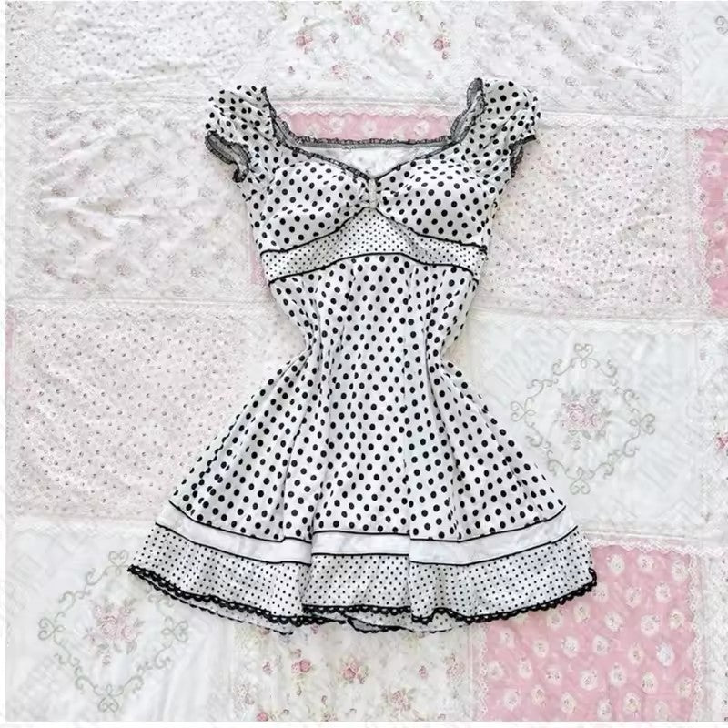 Dame wrap dress with ruffles and check pattern Mirla-Eva Jonsson