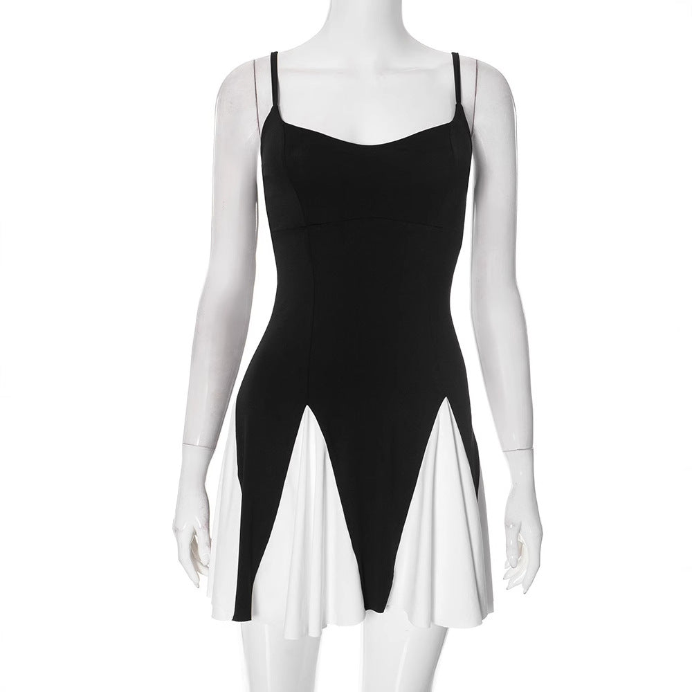 Dame wrap dress with stylish color contrast and flowing skirt Mirla-Eva Jonsson