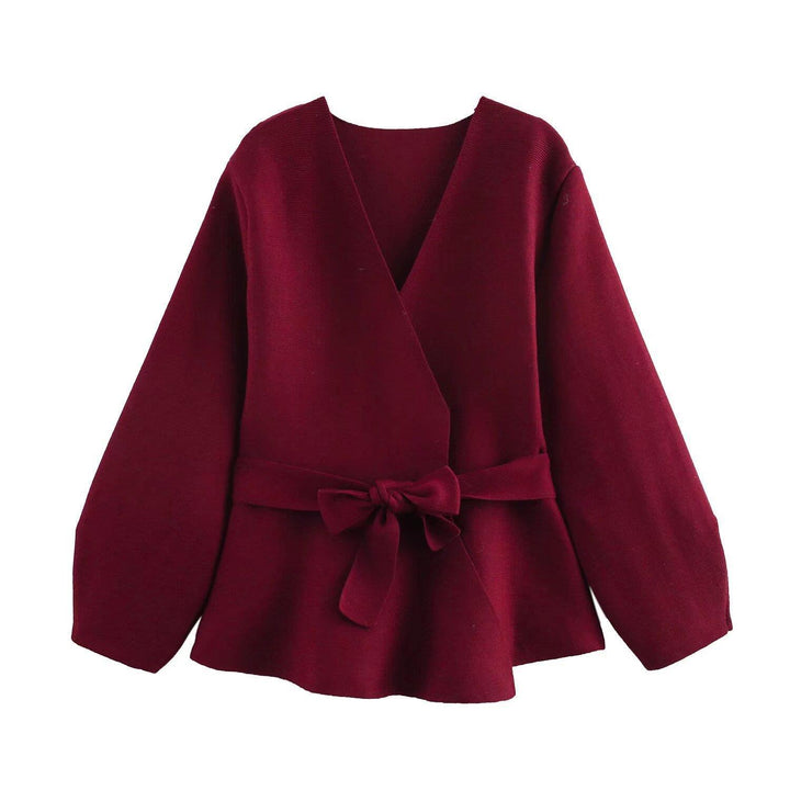 Dame wrap jacket with elegant waistline and arc motif Mirla-Eva Jonsson