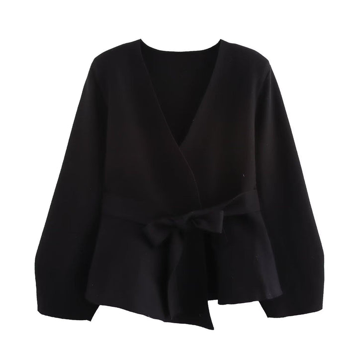 Dame wrap jacket with elegant waistline and arc motif Mirla-Eva Jonsson