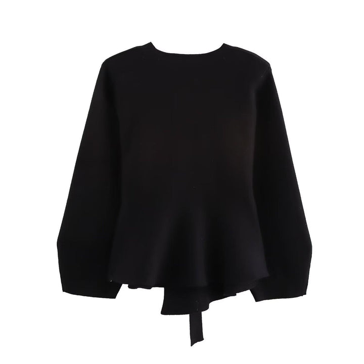 Dame wrap jacket with elegant waistline and arc motif Mirla-Eva Jonsson