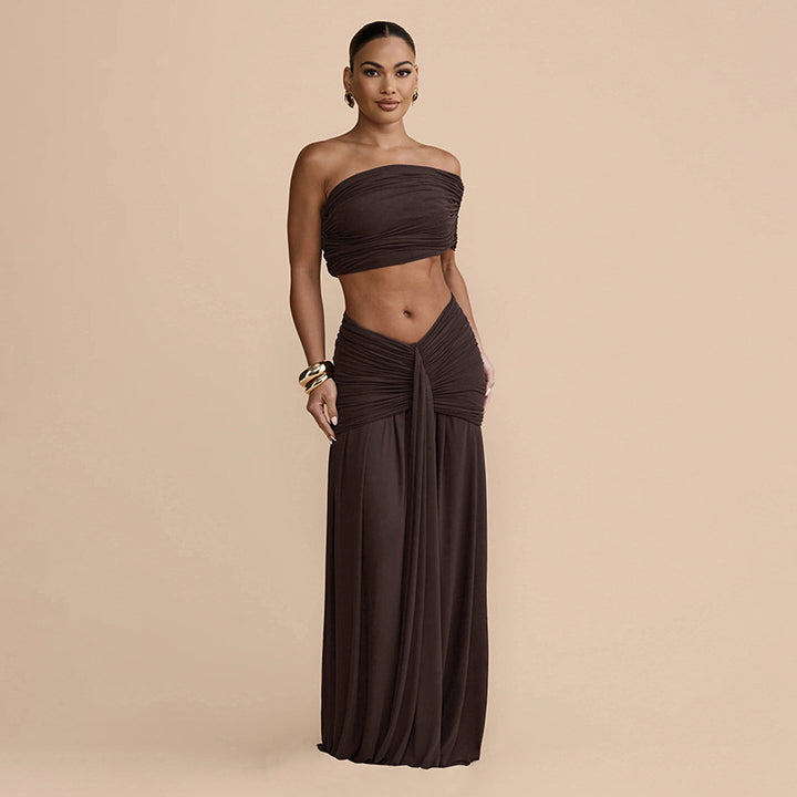 Dame wrap skirt with bandeau top and sophisticated design Mirla-Eva Jonsson