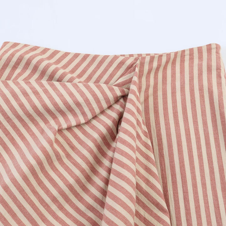 Dame wrap skirt with diagonal stripe pattern and elegant draping Mirla-Eva Jonsson