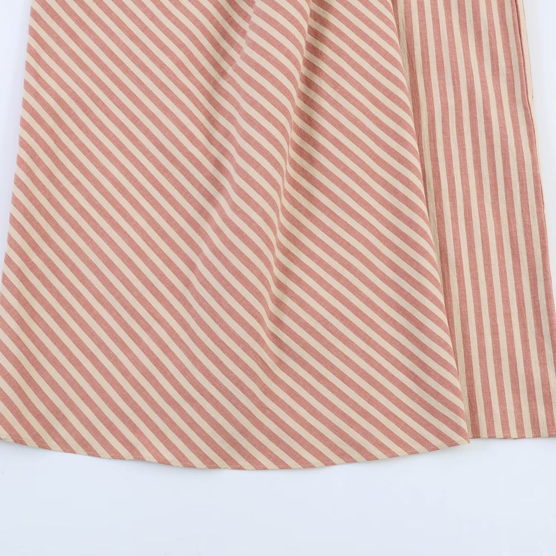 Dame wrap skirt with diagonal stripe pattern and elegant draping Mirla-Eva Jonsson