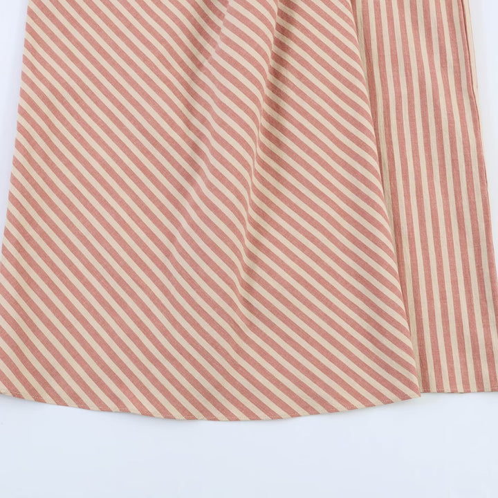 Dame wrap skirt with diagonal stripe pattern and elegant draping Mirla-Eva Jonsson