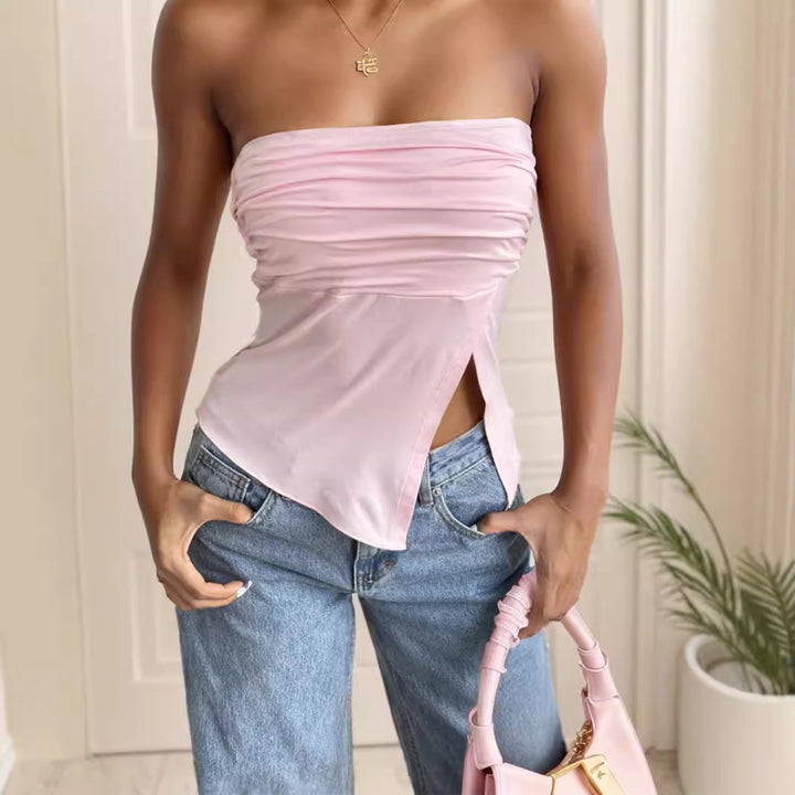 Dame wrap top med raffinerad volangdesign Mirla-Eva Jonsson