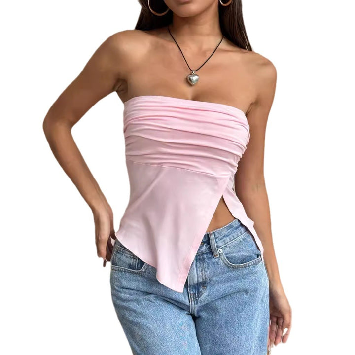 Dame wrap top med raffinerad volangdesign Mirla-Eva Jonsson