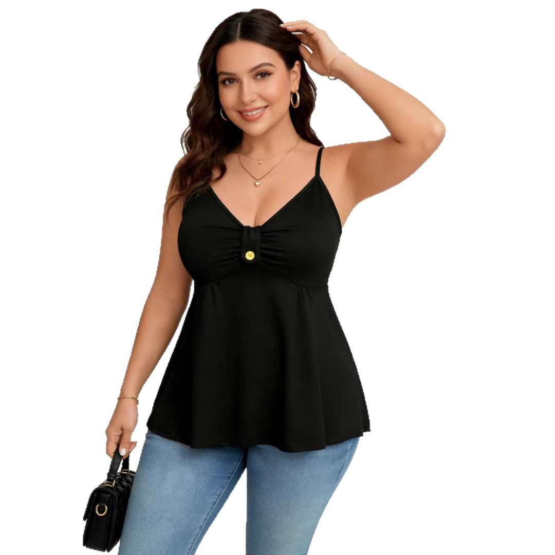 Dame wrap top with decorative button and delicate straps Mirla-Eva Jonsson